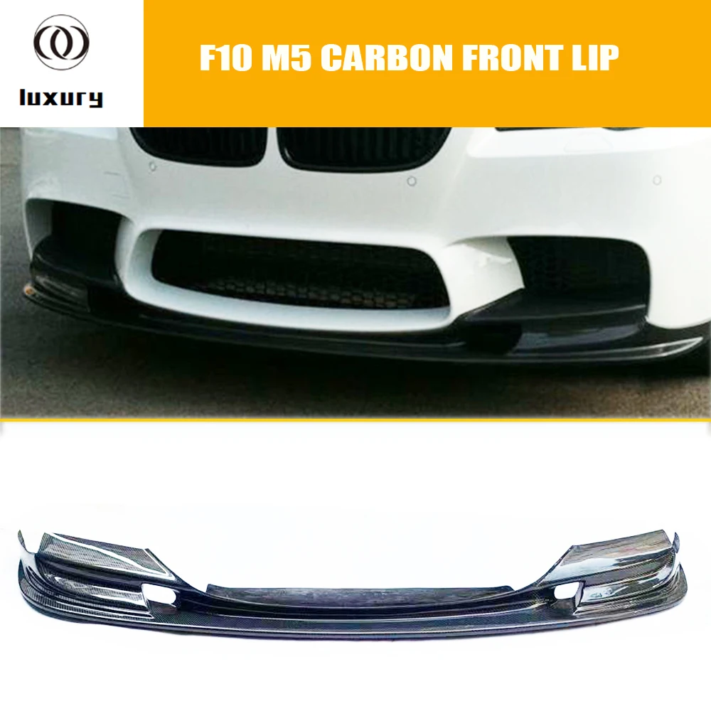 3D Style Carbon Fiber Front Bumper Chin Lip for BMW F10 M5 & Taiwan AN M5 Look Bumper 2010 - 2016