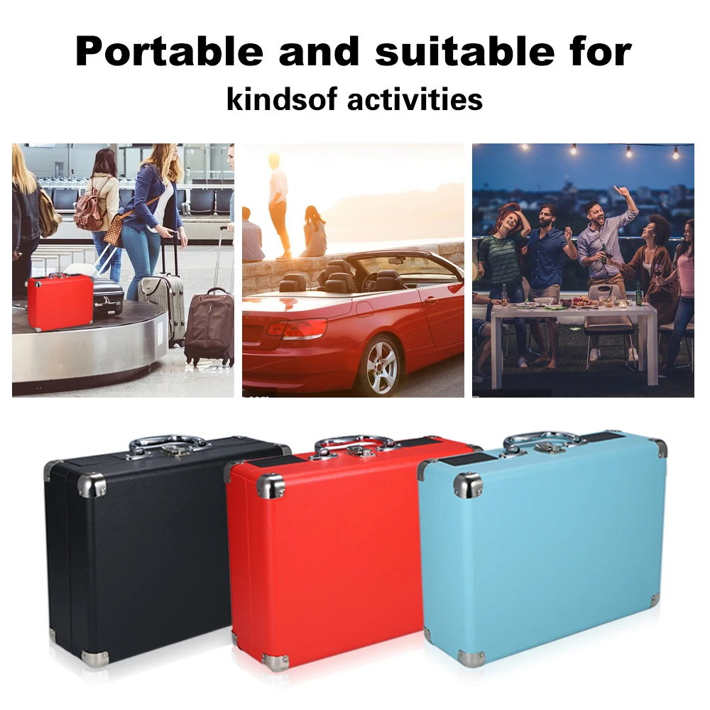 33/45/78 Rpm Bluetooth Phonograph Portable Suitcase Turntable Vinyl Gramophone Lp Record Phone Record Player 100-240V Music Box