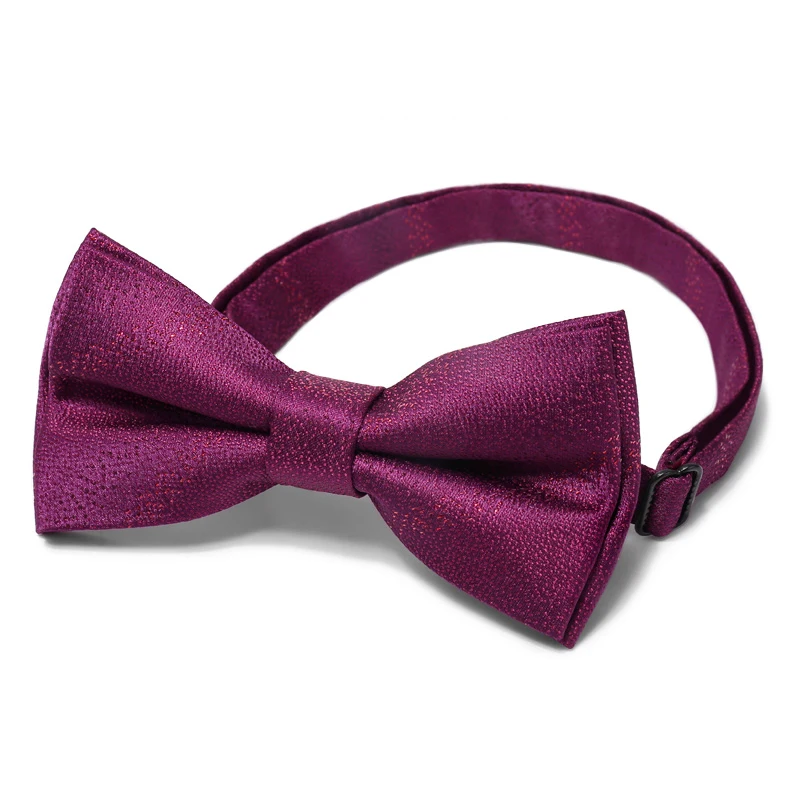 

Wine Red Dress Bow Tie For Men Designer Brand Wedding Party Butterfly Bowtie Silk Polyester Two Laywe With Gift Box