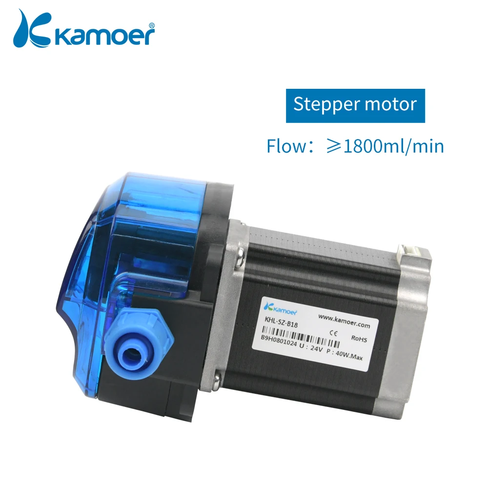 Imagem -04 - Kamoer Alto Fluxo Peristáltico Bomba de Dosagem Khl Faça Você Mesmo Velocidade Ajustável 24v Stepper Motor 350rpm Laboratório Analítico 1800ml por Min
