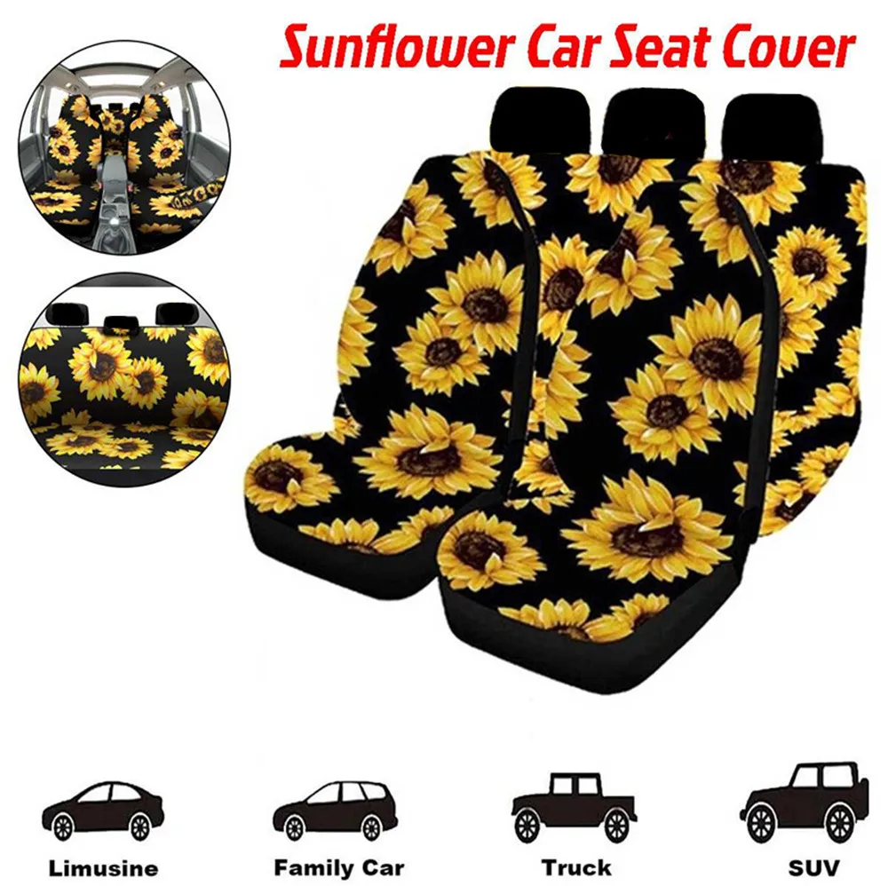 Universal Car Front/Back Seat Covers Angry Eyes Prints Washable General Front And Rear Seat Cover Fashion Interior Accessories