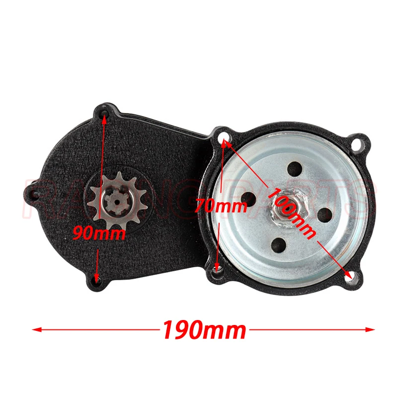 11 14 17 20 Tooth T8F 43CC 47CC 49CC Dual Chain Clutch Gear Box Black Mini Moto Pit Dirt Bike Quad ATV Buggy Go kart