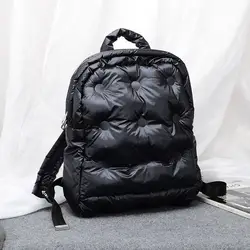 2022 Autumn Winter Brand Women Backpack New European Fashion Casual Space Cotton Quilted Padded Shoulder Bag Business Backpack