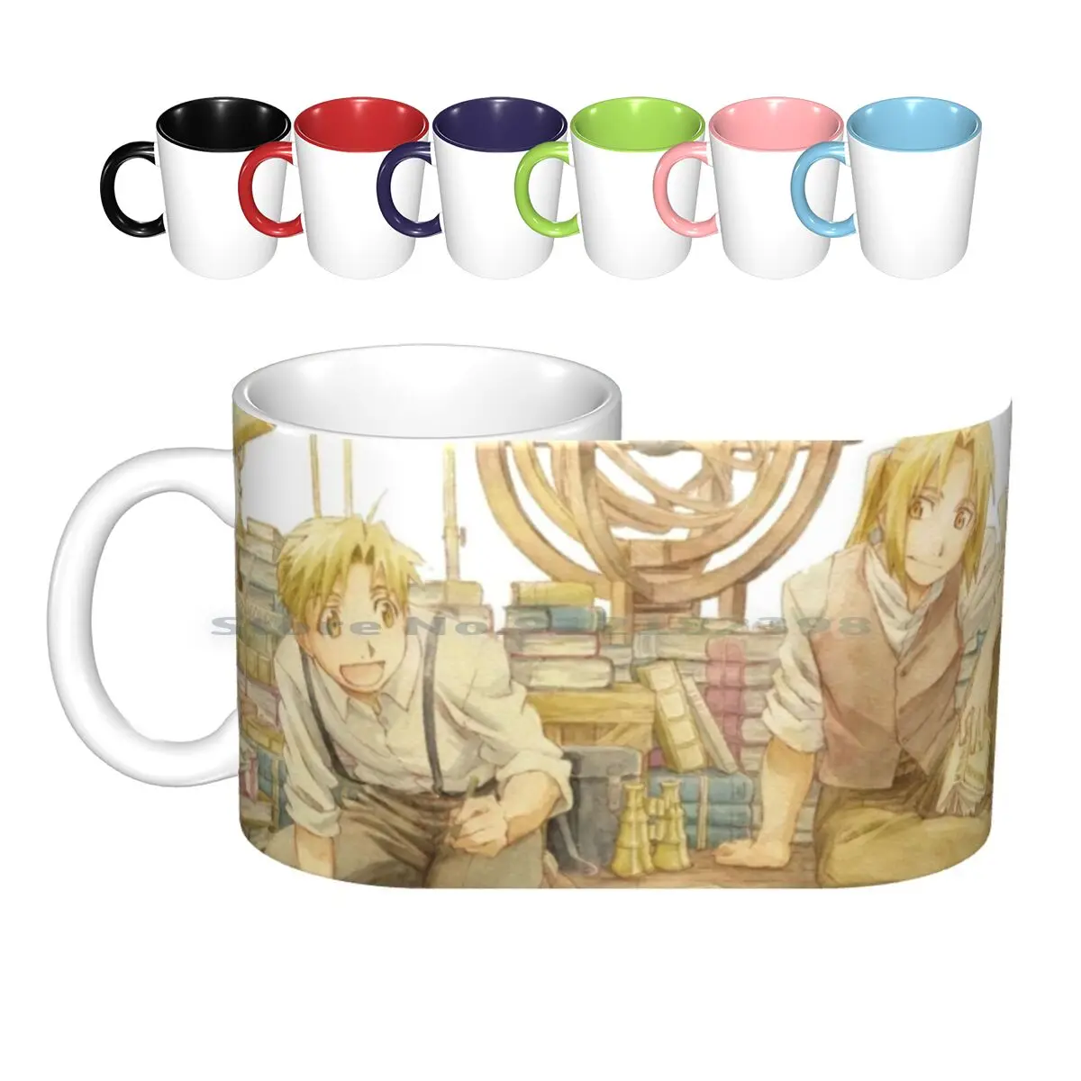 Edward And Alphonse Elric Ceramic Mugs Coffee Cups Milk Tea Mug Anime Fullmetal Full Metal Full Metal Alchemist Fullmetal