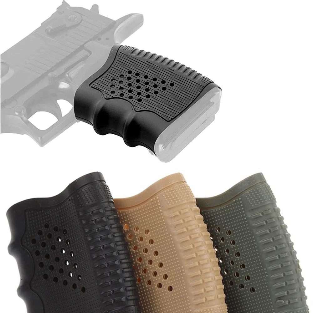 Handgun Grip Antiskid Sleeve for Glock G17,18,19 Tactical Pistol Rubber Non-slip Cover Airsoft Grip Holster Gun Accessories