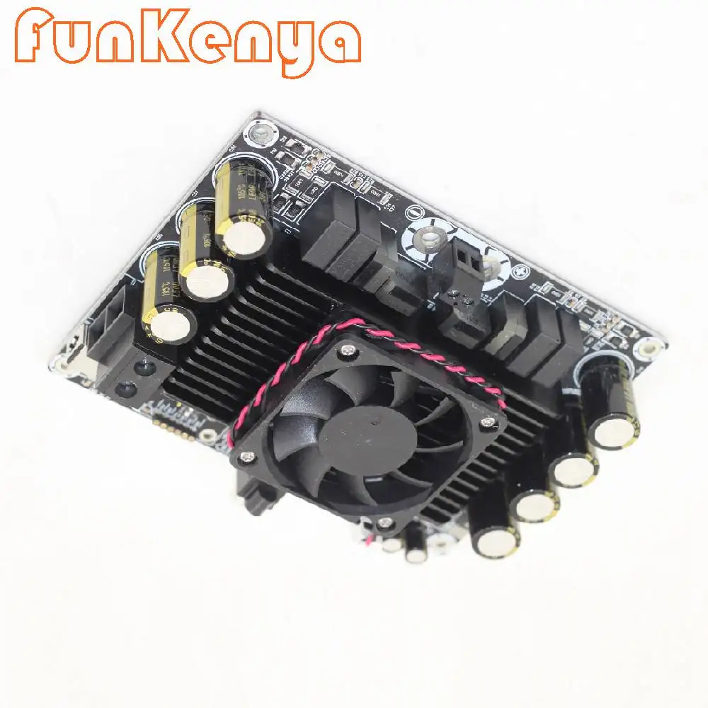 Mono Class D Fan Digital Audio Power Amplifier Board 600W Subwoofer High Power Volume Control 13.5A TAS5630B DC48V