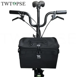 TWTOPSE Bicycle Bike Bag MINI Basket For Brompton 3SXITY PIKES Folding Bike Cycling Portable Bag Fit 3 Holes Dahon Tern Fnhon