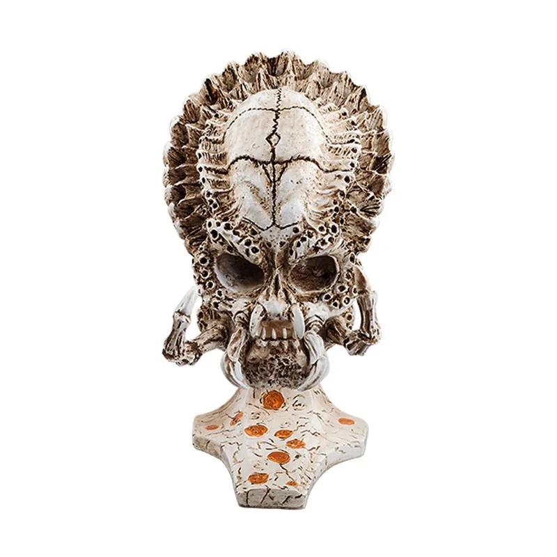 Predator Skull Model Figurine Decoration Crafts  Furnishings Accessories Removable Skull Sculpture