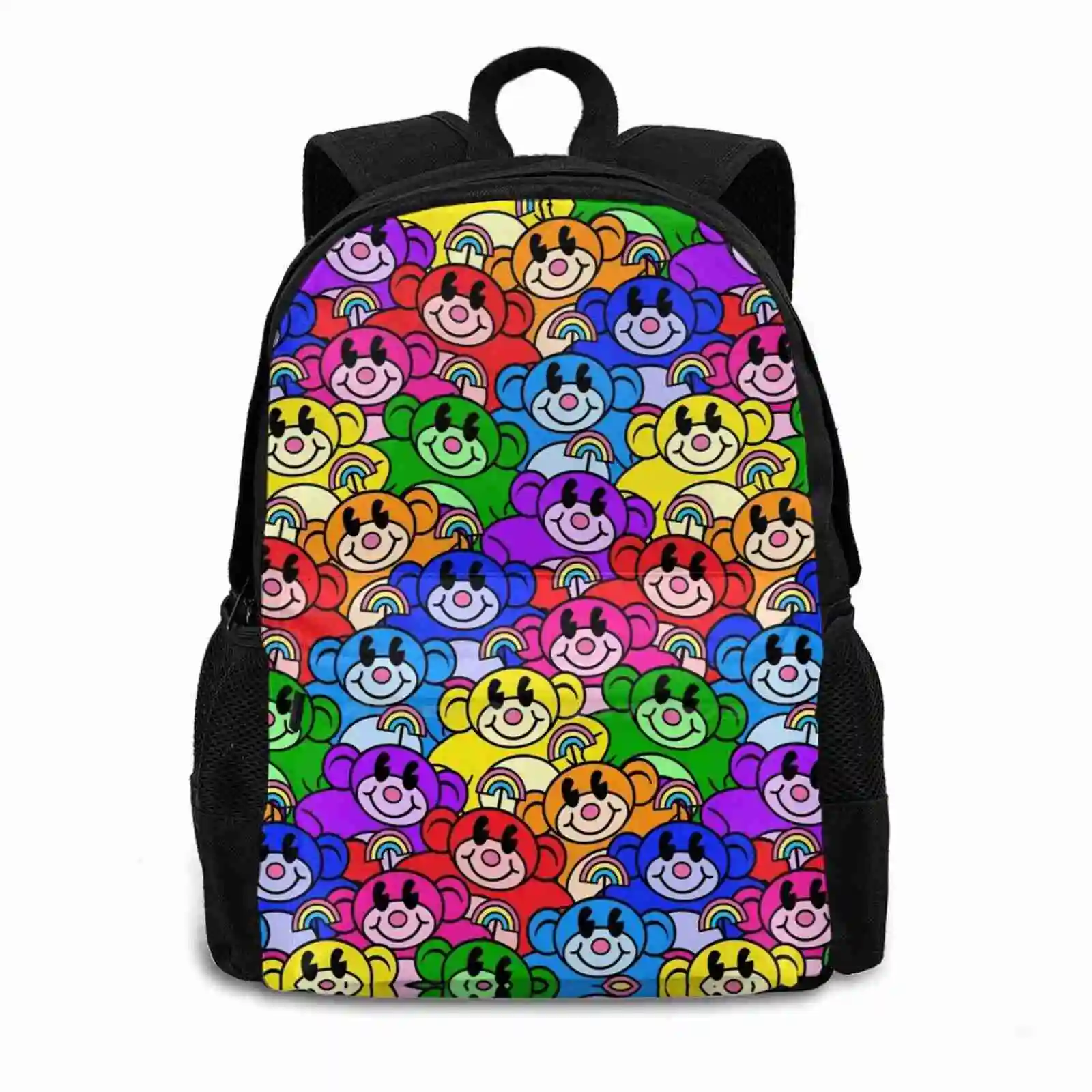 Rainbow Monkeys Rucksack Knapsack Storage Bag Backpack Rainbow Monkey Knd Kids Next Door Repeating Colorful Cartoon Cn Cute