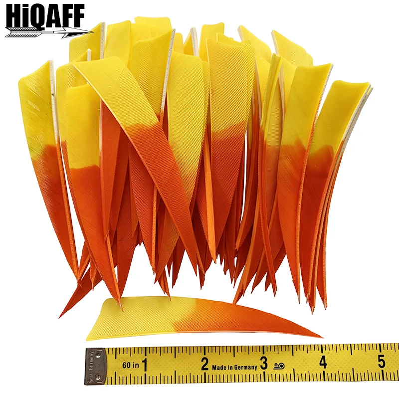 50Pcs 4Inch Archery Feathers Arrow Fletches Natural Turkey Fletching Shield Cut Shape DIY Tools Hunting Shooting Accessories