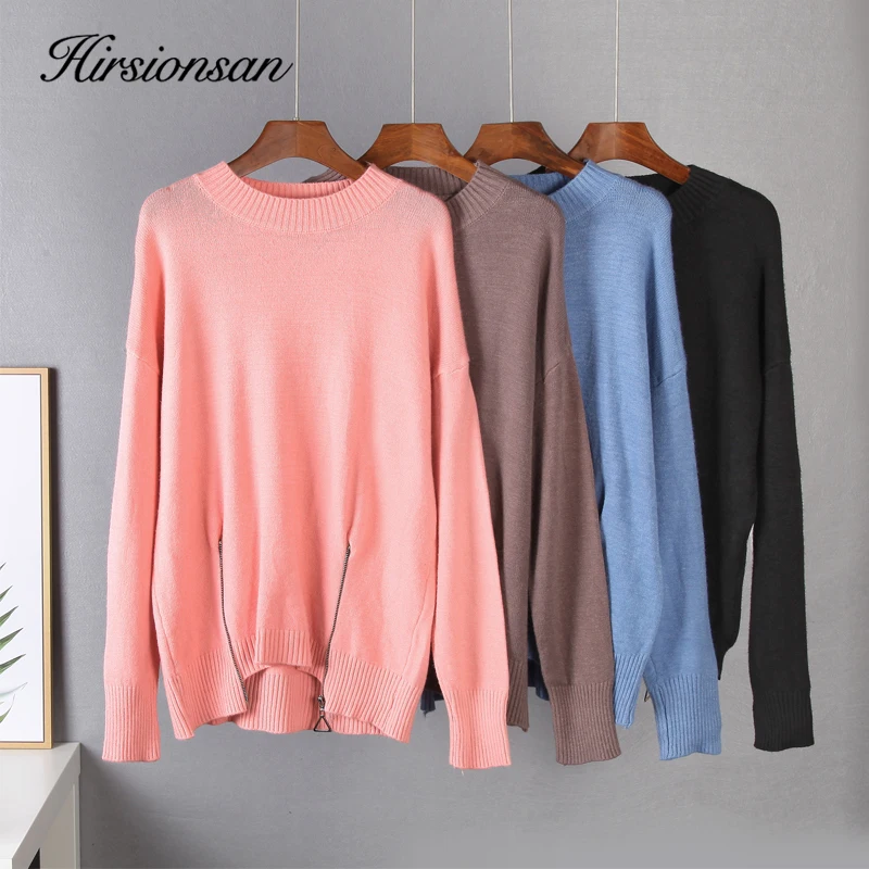 Hirsionsan Elegant Cashmere Knitted Sets Women 2023 Winter Warm Basicl Two Pieces Loose Sweater and Harem Pants Female Tracksuit