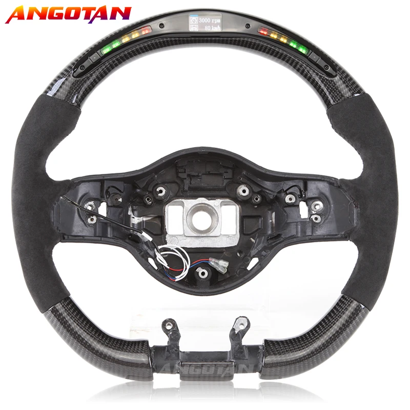 

LED Carbon Fiber Steering Wheel Race Digital Display Italy Alcantara leather Fits For Benz AMG all series