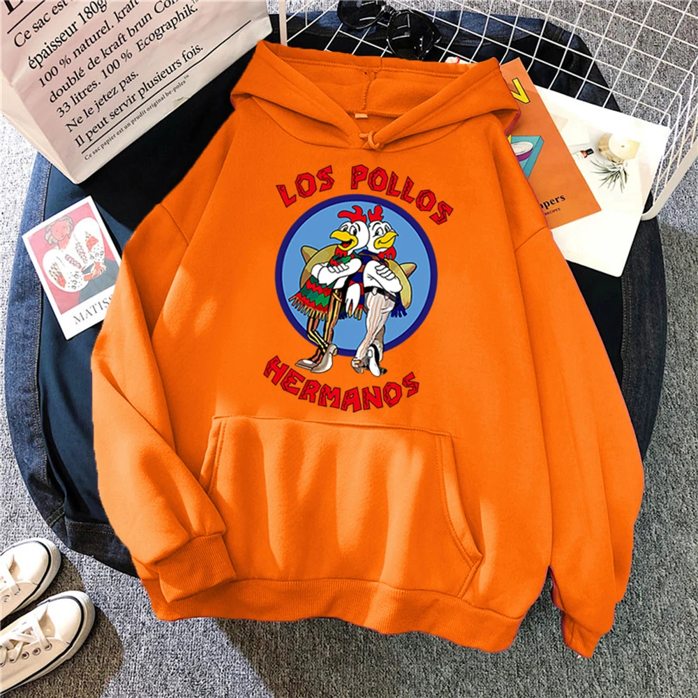 Hoodies Print Los Pollos Hermanos Long Sleeve Casual Fashion Pullover Loose Oversized Hoodie Unisex Sweatshirt for Men Women