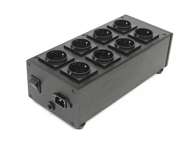 Alta fidelidade filtro de energia áudio ruído ac filtro de energia condicionador de energia purificador proteção contra surtos com tomadas da ue tira energia