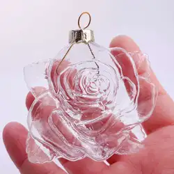 5 Pieces x DIY Paintable Home Wedding Christmas Decoration Ornament Ball 80mm Glass Rose