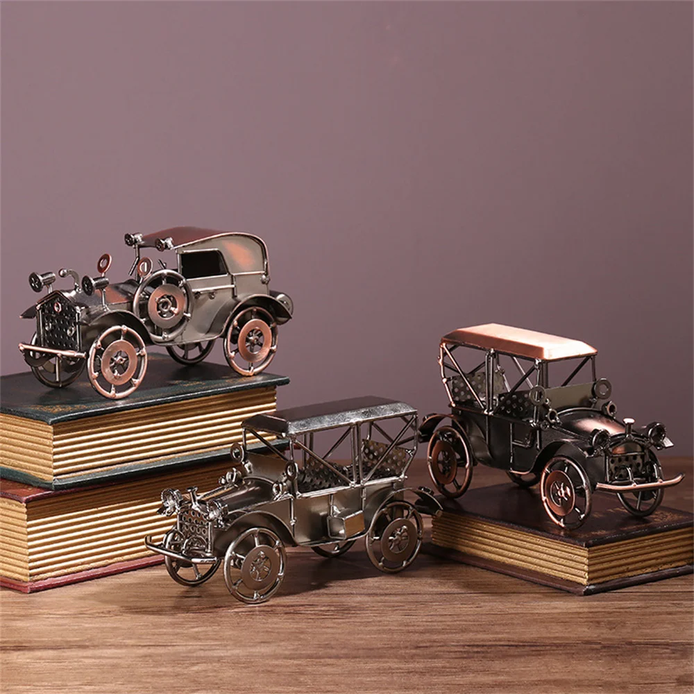 

Retro Vintage Car Model Home Decor Decoration Ornaments Handmade Handcrafted Collections Collectible Metal Vehicle Toys