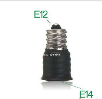 

10pcs/lot E12 to E14 110~250V Bulb Converter LED Light Holder Lamp Adapter 3A copper plated nickel lamp Socket Changer Adapter