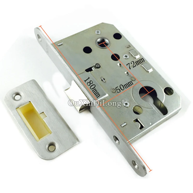 

7250 European Mortise Door Lock body Entrance Passage Mute Oblique Tongue Door Lock Set Fire-proof Door Lock body Repair Parts