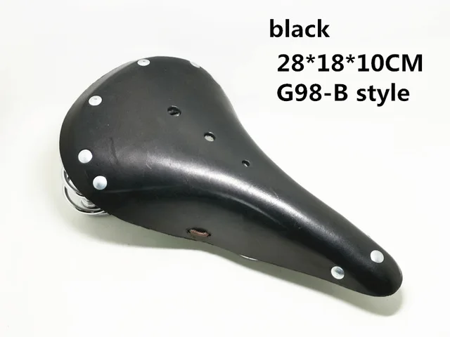Retro Traditionelle Nieten Design Kuh Leder Sattel Rennrad Vintage Klassische Sitz MTB Kissen Fahrrad Radfahren Kissen Mit Seil – Detail 9
