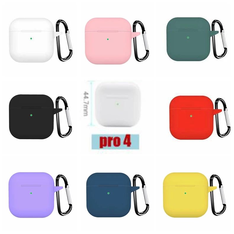 Pro 4 /mini PRO 5For inpods mini 4 무선 블루투스 이어폰 TWS, 심플 솔리드 컬러 실리콘 이어폰 커버/미니 프로 4 케이스