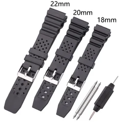 18mm 20mm 22mm Pulseiras De Borracha De Silicone Watch Band Substituir Eletrônico Pulso Esportes Correias