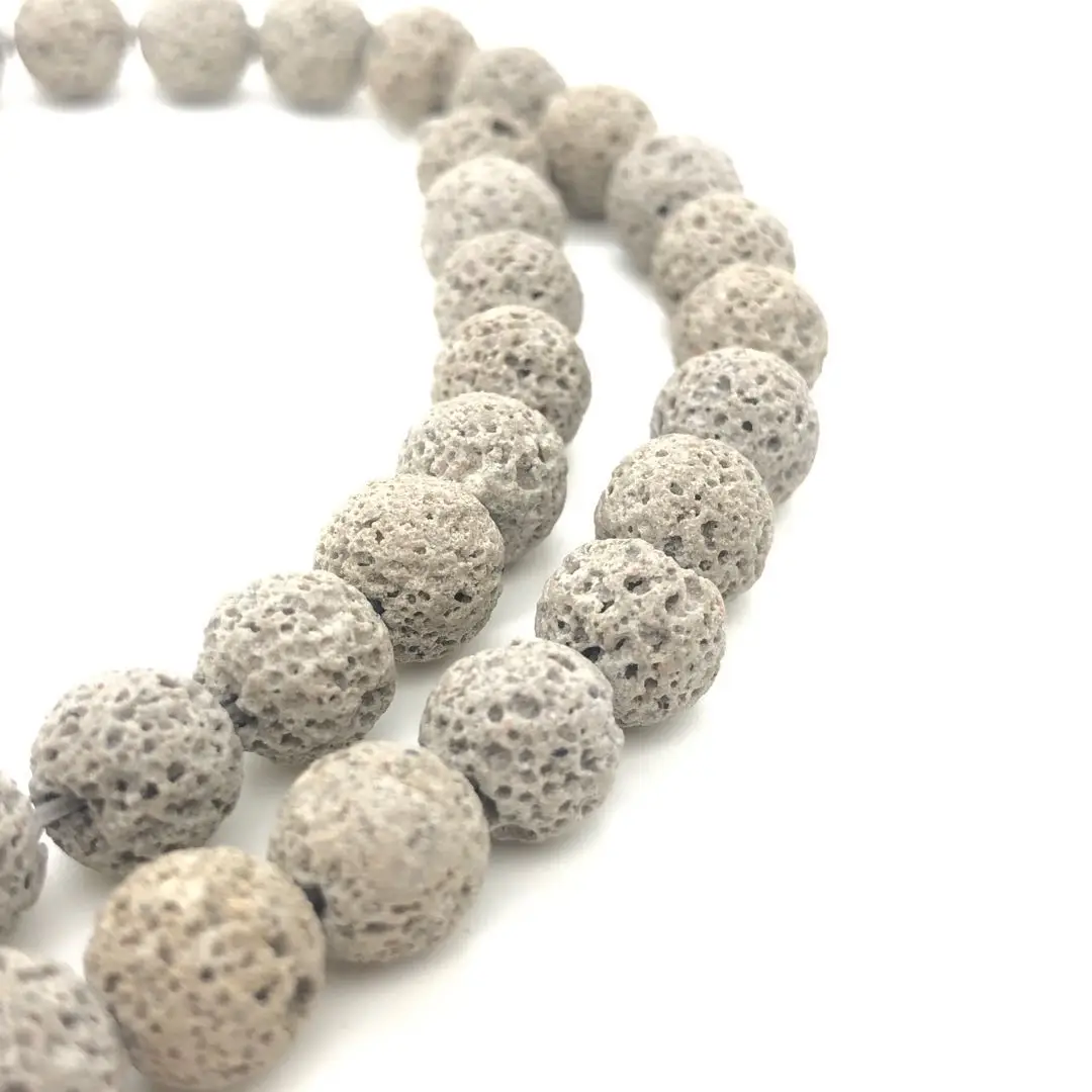 Fashion Colorful Volcanic Lava Stone Round Loose beads Natural Stone Rock Ball DIY For Jewelry Charm Bracelet 15\'