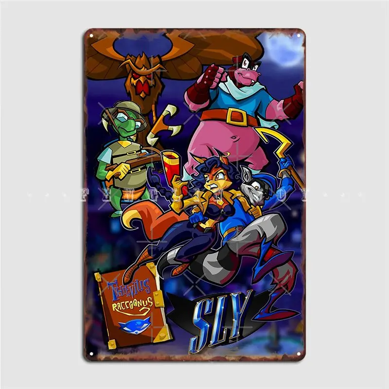 Sly Coopers And The Thievius Raccoonus Metal Sign Club Cinema Design Poster Tin Sign Posters