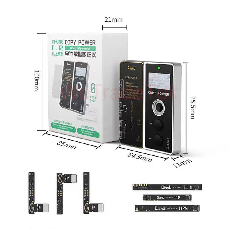 Qianli Chép Nguồn Điện Pin Dữ Liệu Corrector Cho Điện Thoại 11 12 Pin Pop Ups Quả Phụ Sai Số Sức Khỏe Warnning Loại Bỏ