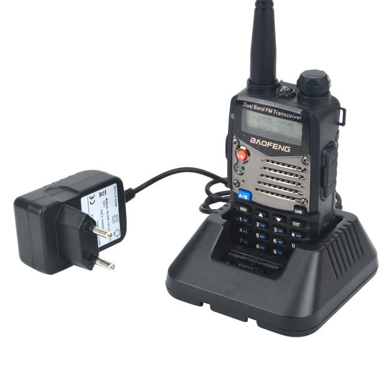 Baofeng-walkie-talkie de doble banda VHF UHF, radio FM portátil de dos vías con auricular, UV-5RA