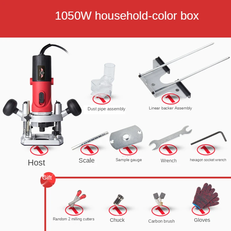 1050W/1500W Woodworking Electric Router trimmer Wood Milling Engraving Slotting Trimming machine Hand Carving Carpentr