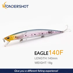 Wondershot A16 Hot Model Shad Fishing Lures140mm 18g Artificial Hard Bait depth 0.4m Wobbler Professional Minnow For Fishing