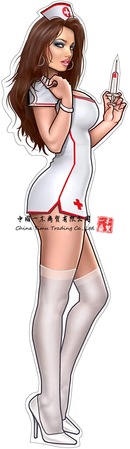 Pinup Aufkleber sex Nurse car stickers Krankenschwester moto sticker Arzt Autoaufkleber Sticker Girls Sexy