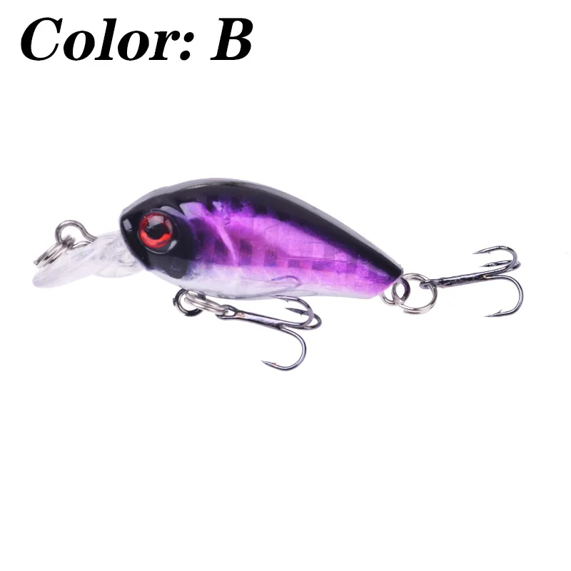 1pcs Mini Minnow Fishing Lure 45mm 4g Crank Wobblers Hard Bait Jig TopWater SwimBait Crankbait Carp Bass Pesca Fishing Tackle