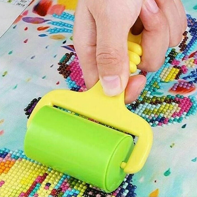 5d diamante pintura rolo de borracha plástico rolo diy artesanato argila achatamento pressionando alisamento ferramentas sal99