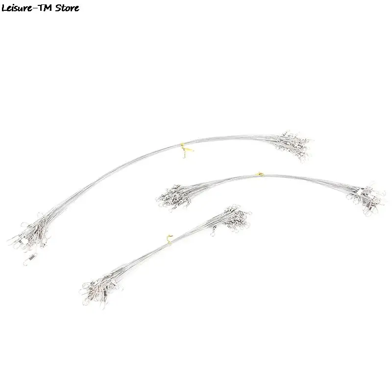 20Pcs/lot Steel Wire Leader With Swivel Fishing Accessory Olta Leadcore Leash 15CM 20CM 30CM Fishing Line