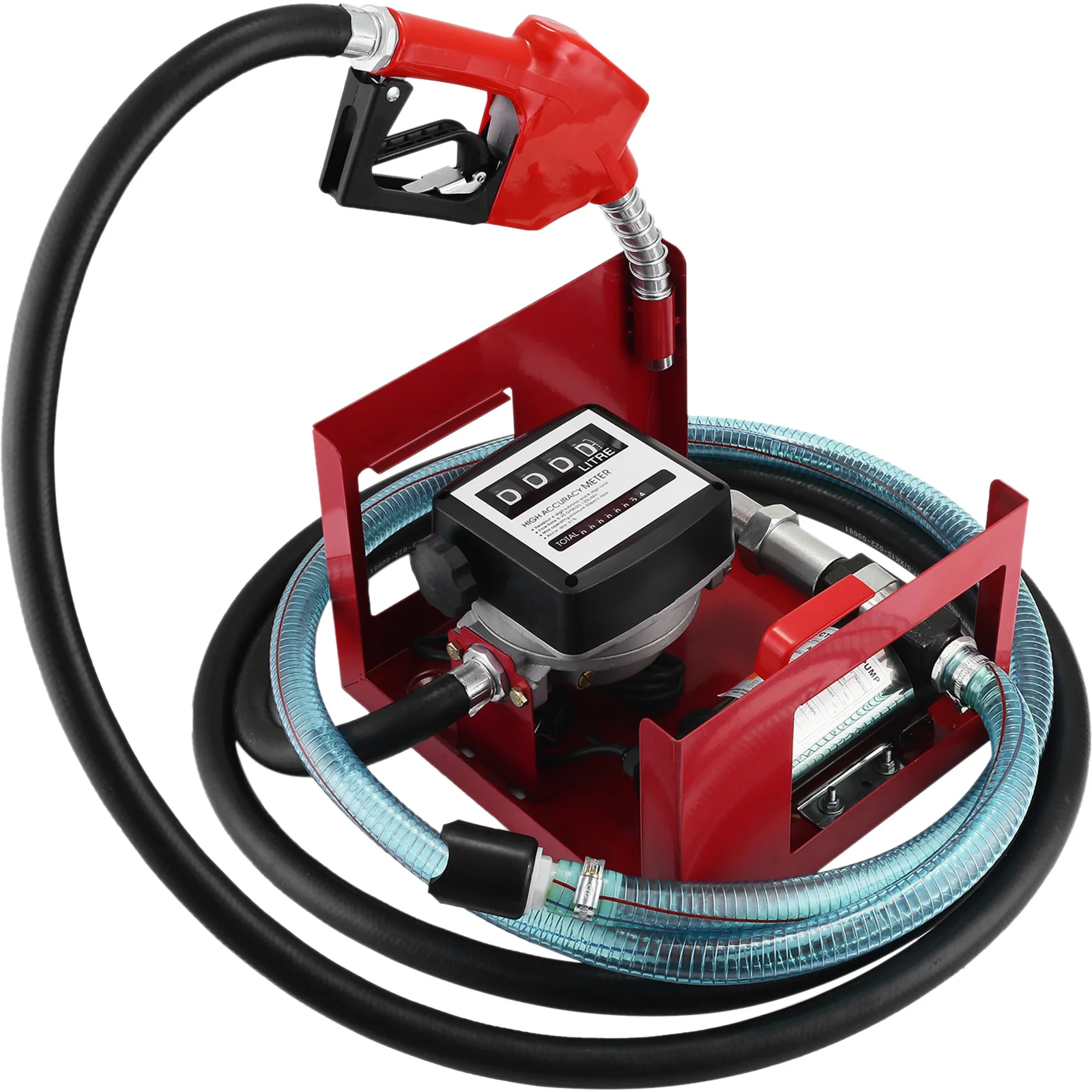 SucceBuy 40L/Min Brandstof Transfer Pomp voor Diesel Kerosine 220V 155W 2800RPM Zelfaanzuigende Elektrische oliepomp Automatisch Stoppen Pomp