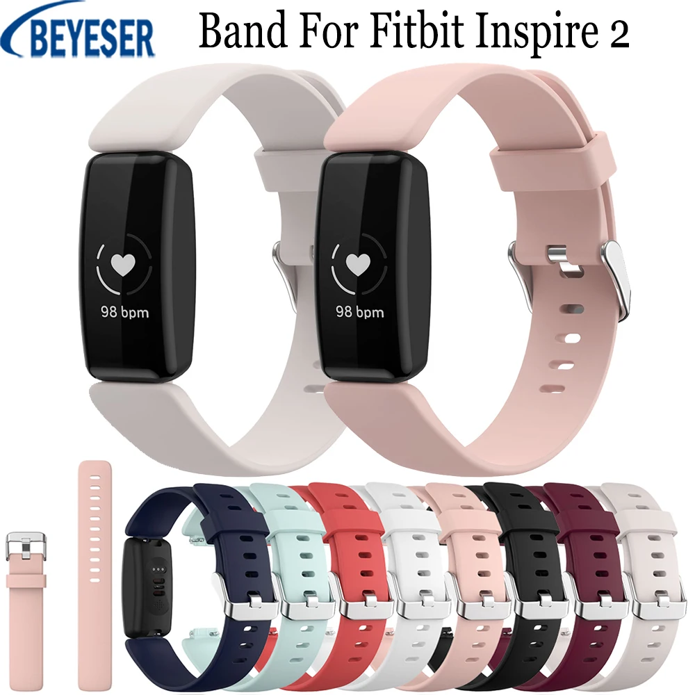 Siliconen Band Horlogebanden Voor Fitbit Inspire 2 Vervanging Band Voor Fitbit Inspire 2 Smart Horloge Armband Accessoires Verstelbare