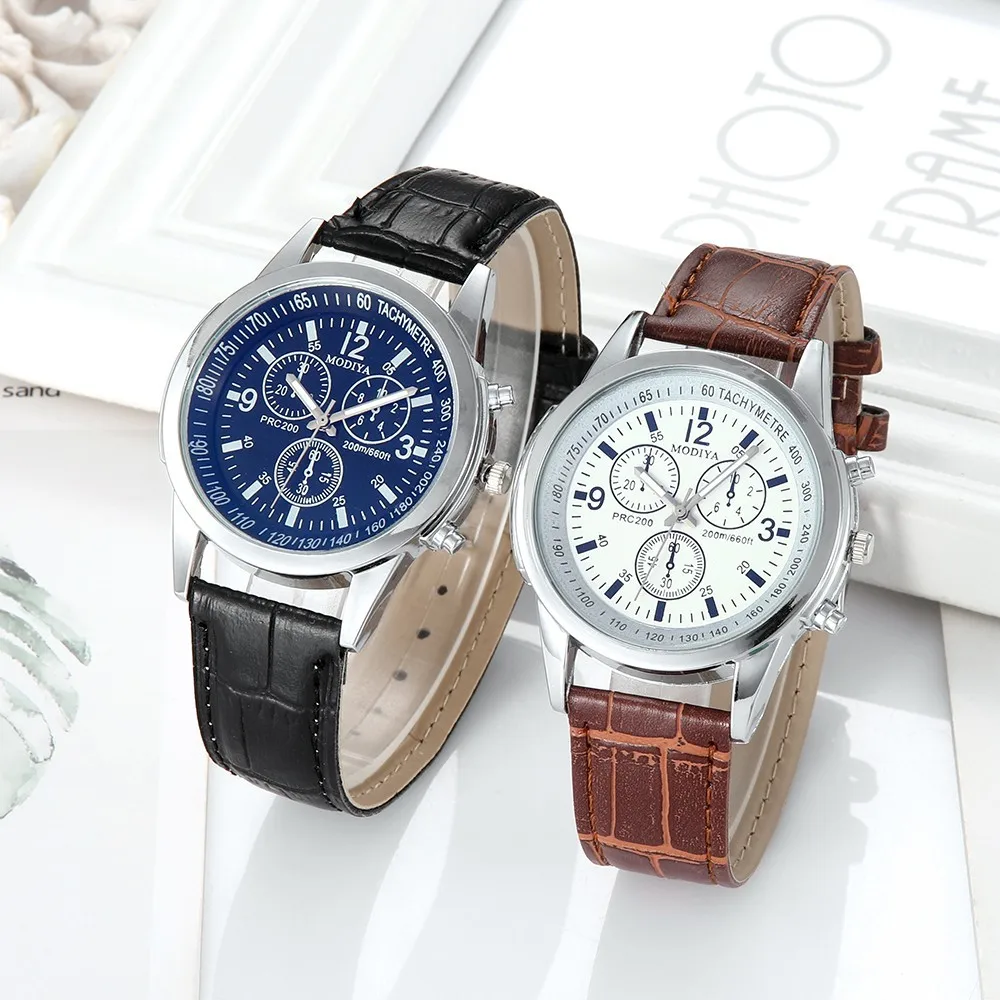 

Men Mechanical Wristwatches Automatic Leather Strap Quartz Wristwatch For Men Sports Round Watch Male Smart Orologio Uomo