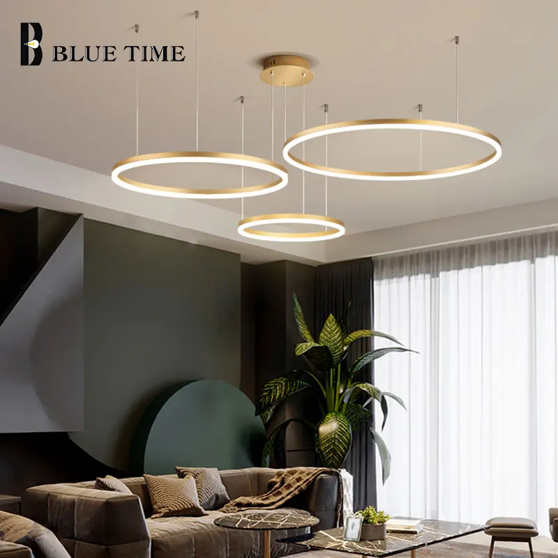 Gold Lamp Modern Chandelier Led Indoor Lustre 110v 220v Ceiling Chandelier Lighting for Living room Dining room Bedroom Kitchen