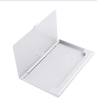 9.3x5.7x0.7cm  Stainless Steel Pocket   New Business ID Credit Card Case Metal Fine Box Holder