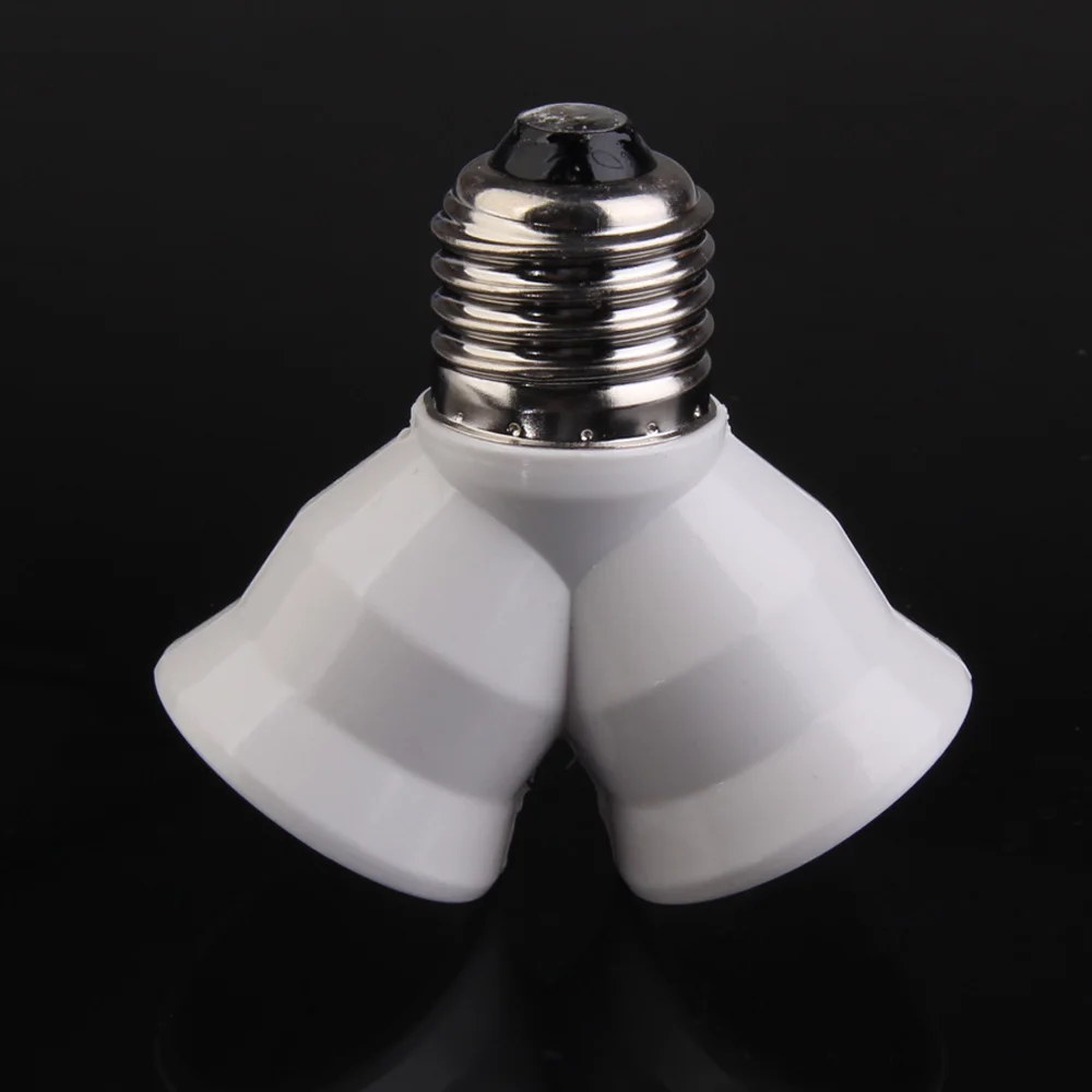 E27 Base Light Lamp Bulb Socket 1 to 2 Splitter Adapter Converter Socket Lamp Holder For Home Socket Bulb Holder Light Socket