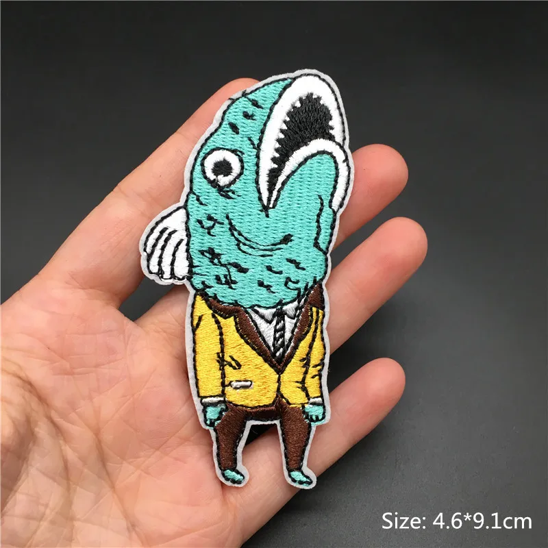 Mouth Eye Rose Patches for Clothing Iron-on Badges Stripes Embroidered Applique DIY Ironing Patch On Clothes Stickers