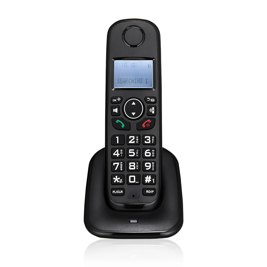 Handheld Phone System for Small Business Office Home, Cordless Desk Telephone with Caller ID,  Black