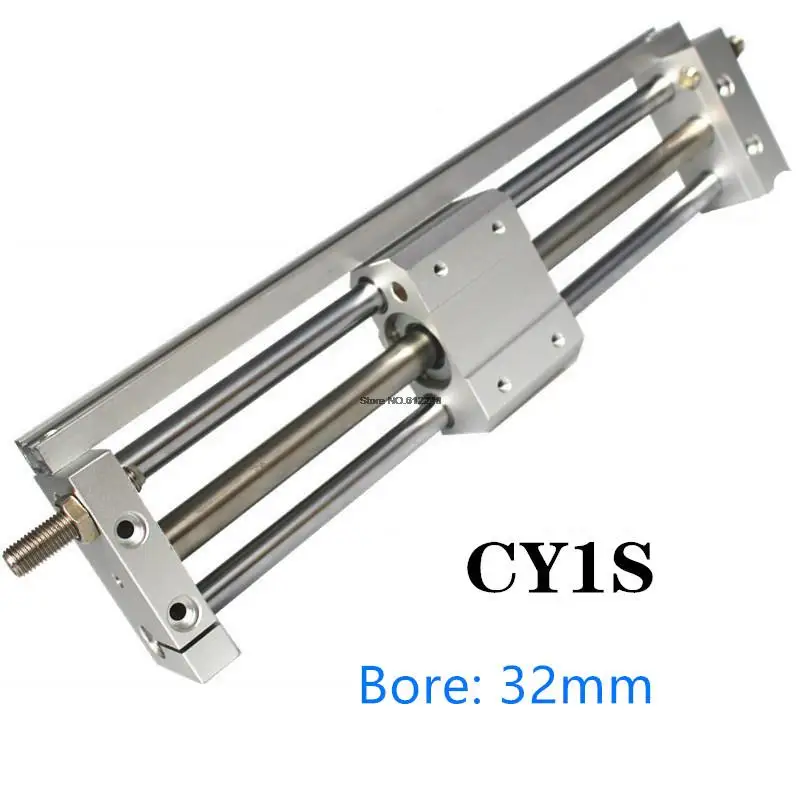 

CY1S CY1S32 Storke100-500mm Magnetic Coupling Rodless Cylinder Pneumatic Cylinder CY1S32-100 CY1S32-200 CY1S32-300 CY1S32-400