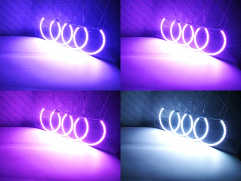 For BMW E46 Sedan Touring 1998-2005 RF Remote Bluetooth-Compatible APP Multi-Color Ultra Bright RGB LED Angel Eyes Halo Rings