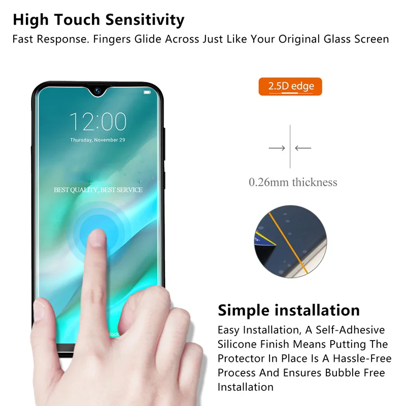 Untuk ZTE Blade A51 A71 A3 A5 A7 A7s 2020 Kaca Tempered Pada ZTE Blade 20 Smart V10 Vita 11 Pelindung Layar Prime ZTE Axon 30 Pro
