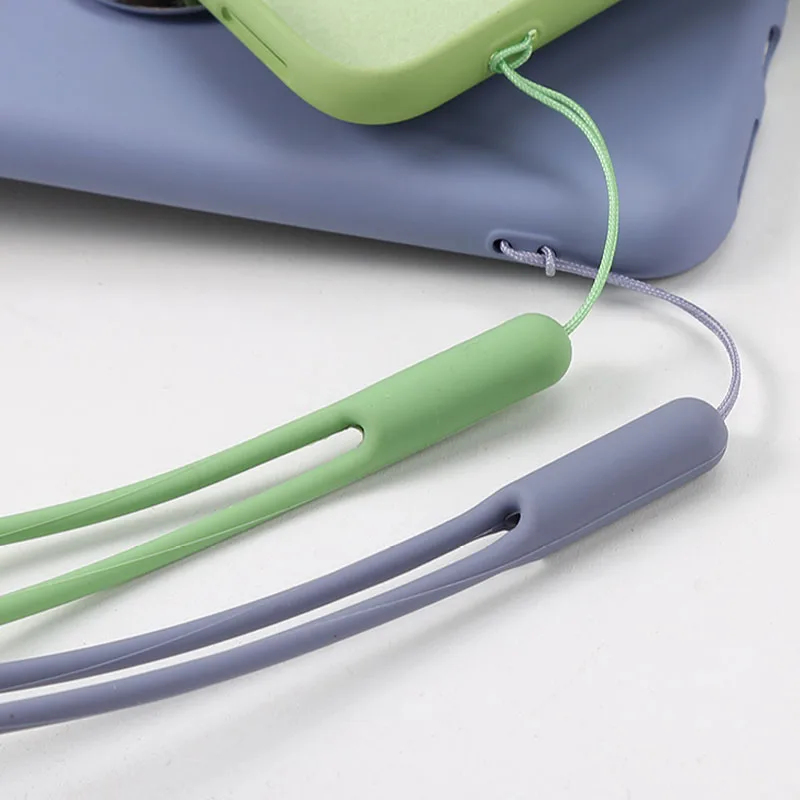 สั้นซิลิโคนโทรศัพท์มือถือเชือกโทรศัพท์สายรัดข้อมือ Lanyard สายพวงกุญแจ ID การ์ด Gym USB Badge สายไฟแขวนเชือก