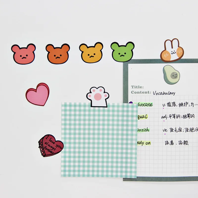 Pegatinas de dibujos animados con forma de pata de gato, pegatinas de colores para decoración de cuentas de mano, pegatinas personalizadas de