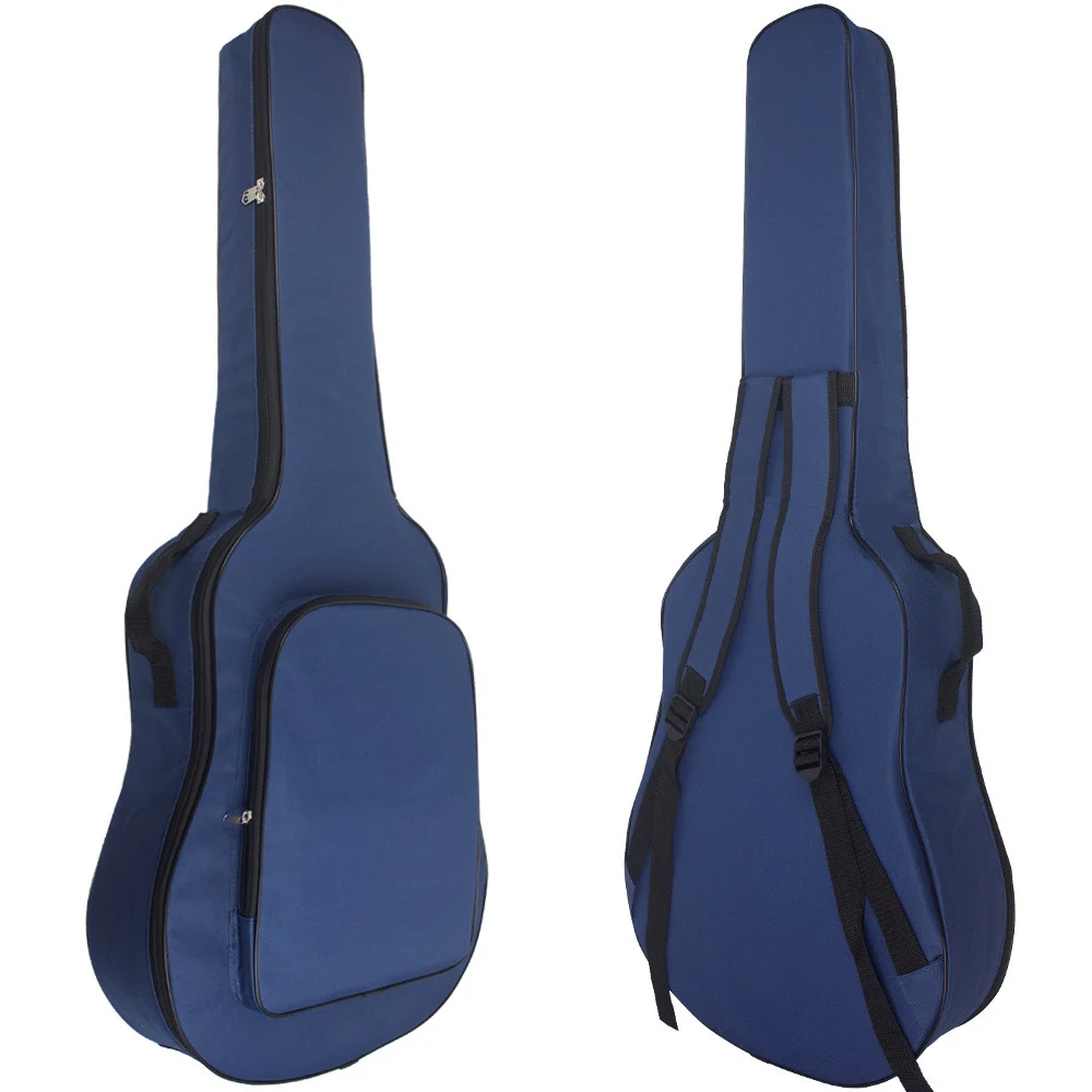 36/38 Inch Classic Guitar Case Bag 40/41 Inch Double Shoulder Strap Acoustic Guitar Backpack Cotton Thickening Soft Cover XA846M