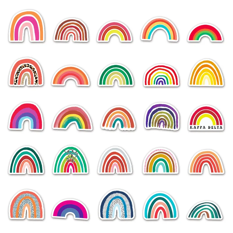 50Pcs Rainbow Bridge Cartoon Stickers Voor Meisje Kinderen Speelgoed Op De Laptop Koelkast Telefoon Skateboard Koffer Decals Sticke